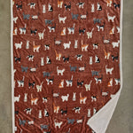 Mixed Kitty Sherpa Fleece Throw – Printed Cat Blanket | 140cm x 180cm | Brown