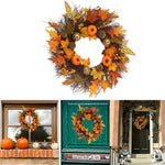 Artificial Autumn Halloween Prelit Wreath Thanksgiving Decorations