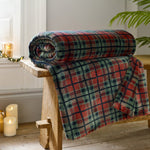 Hattie Check Throw Red – 140x180cm Soft Blanket | 140cm x 180cm | Red