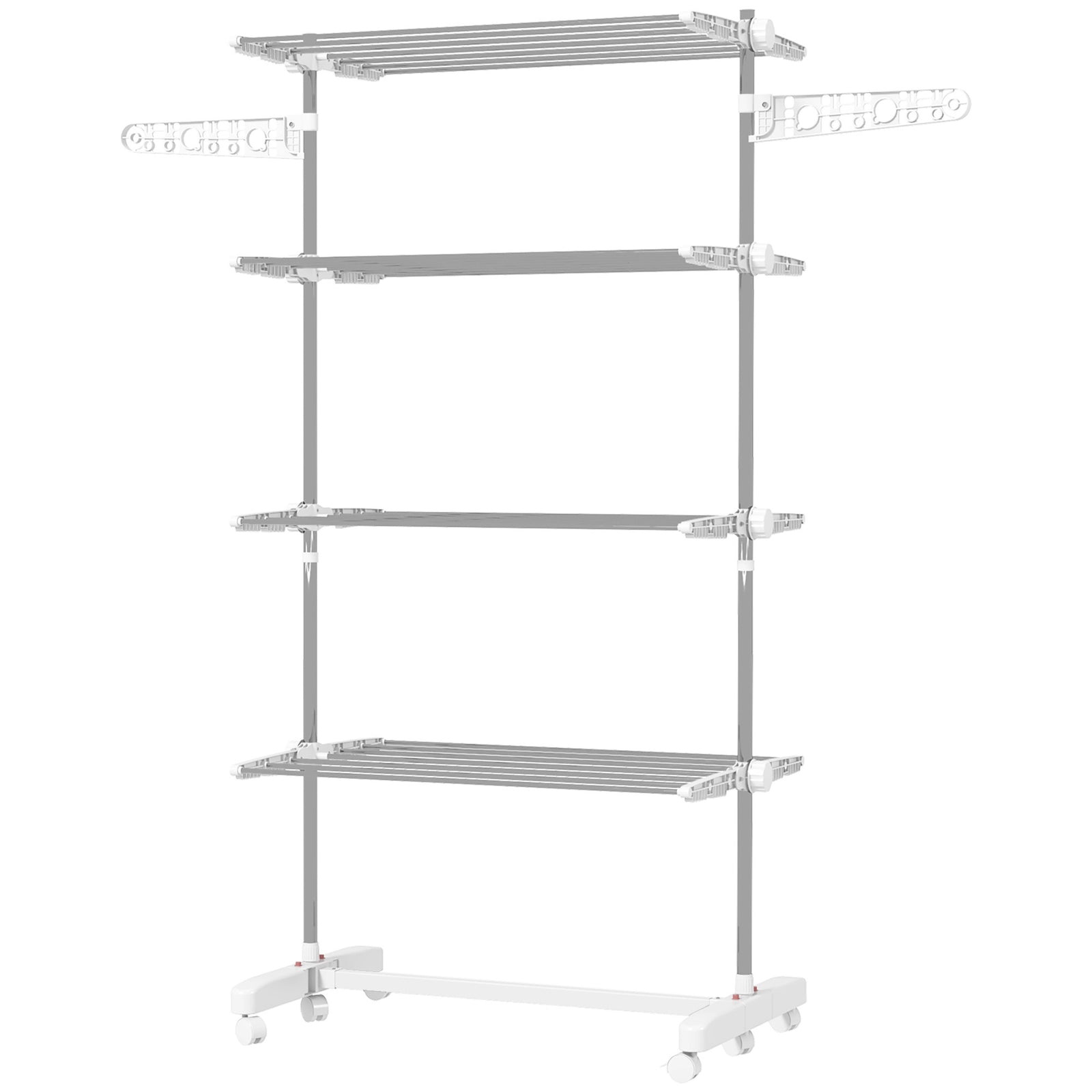 3/4 Tier Clothes Airer Stainless Steel Clothes Drying Rack | Large | White