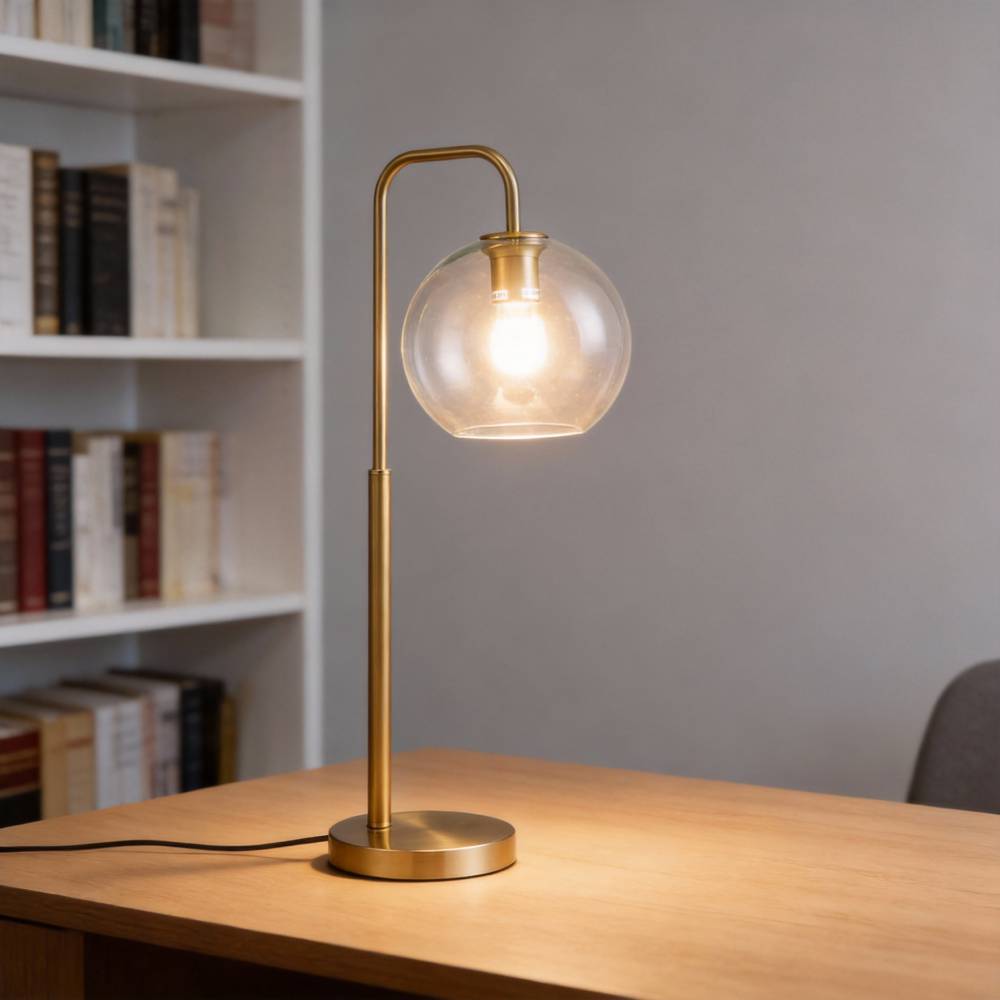 Breeins Contemporary Arc Arm Table Lamp