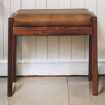 Solid Mango Wood Buffalo Hallway Footstool