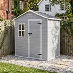 Breeins 6x4ft Outdoor Aluminum & Pp Storage Shed