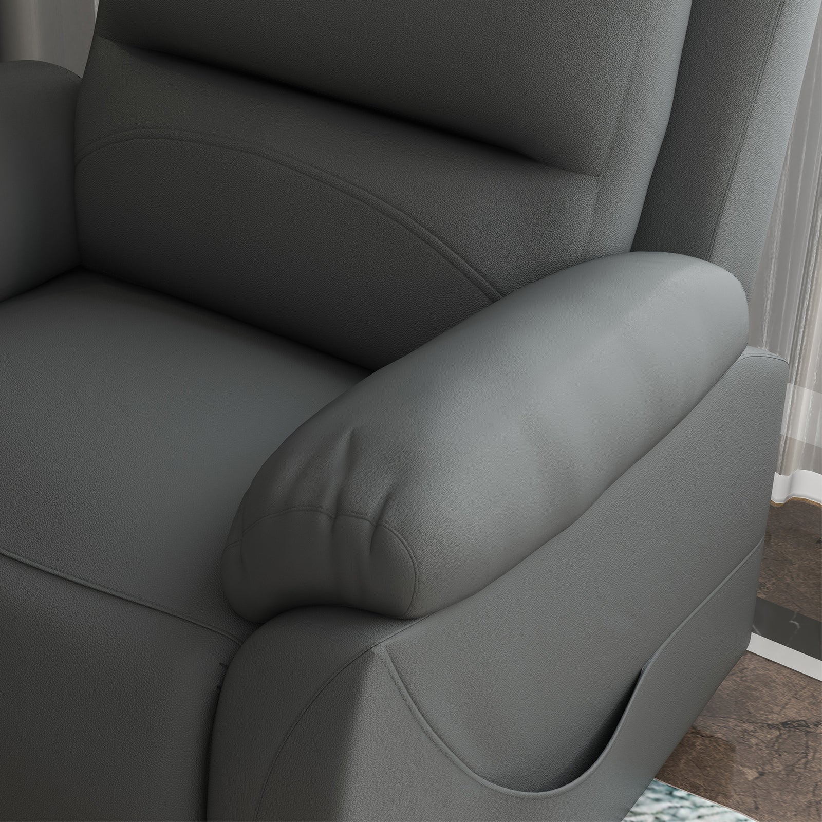 Power Lift Recliner Chair Armchair Grey