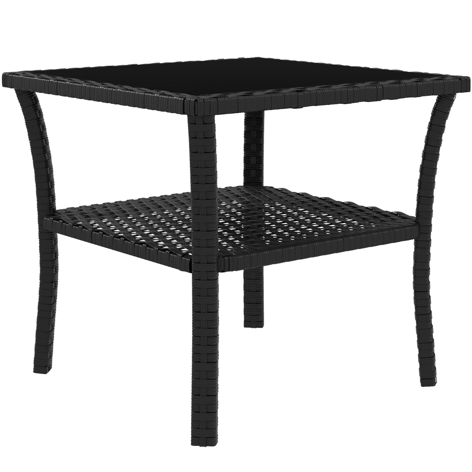 Black Pe Rattan Coffee Table