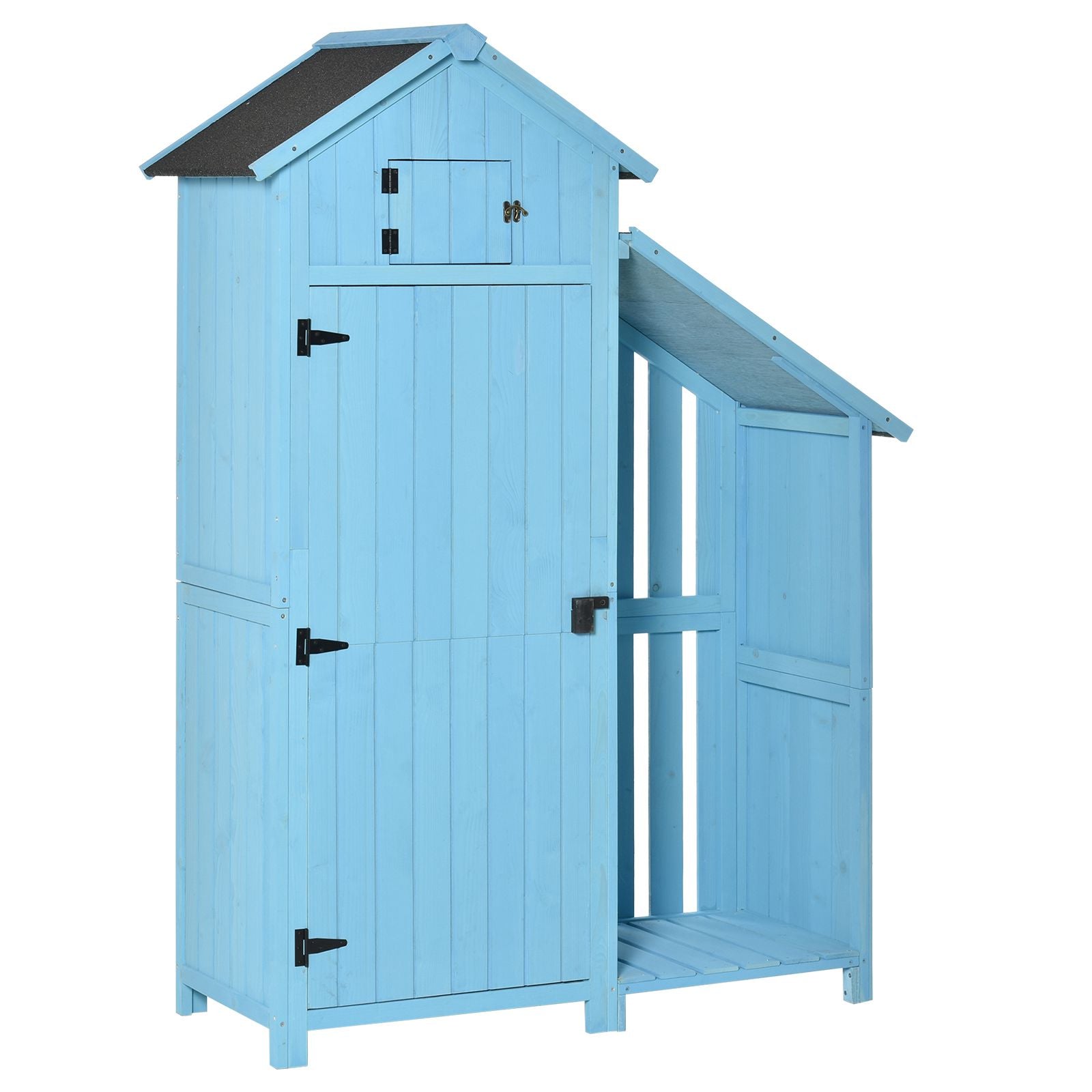Garden Storage Shed Outdoor Firewood House W/ Roof