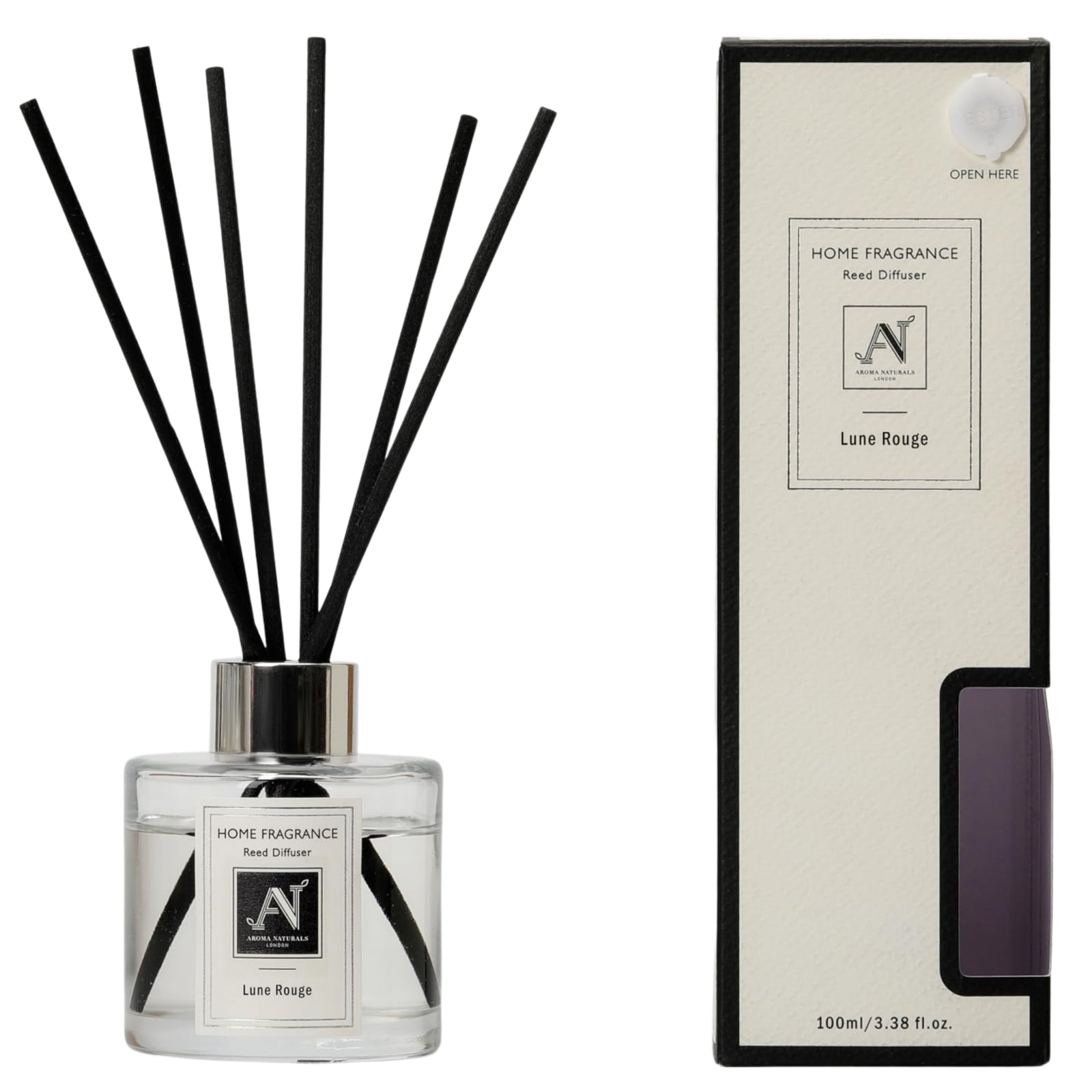 Minimalist Luxe Reed Diffuser With Metal Collar Lune Rouge Scent