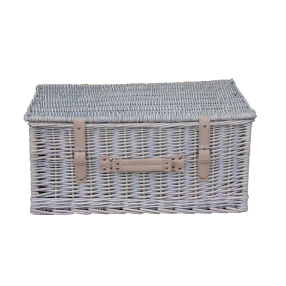 Wicker Provence Standard Empty Picnic Basket | Large | White