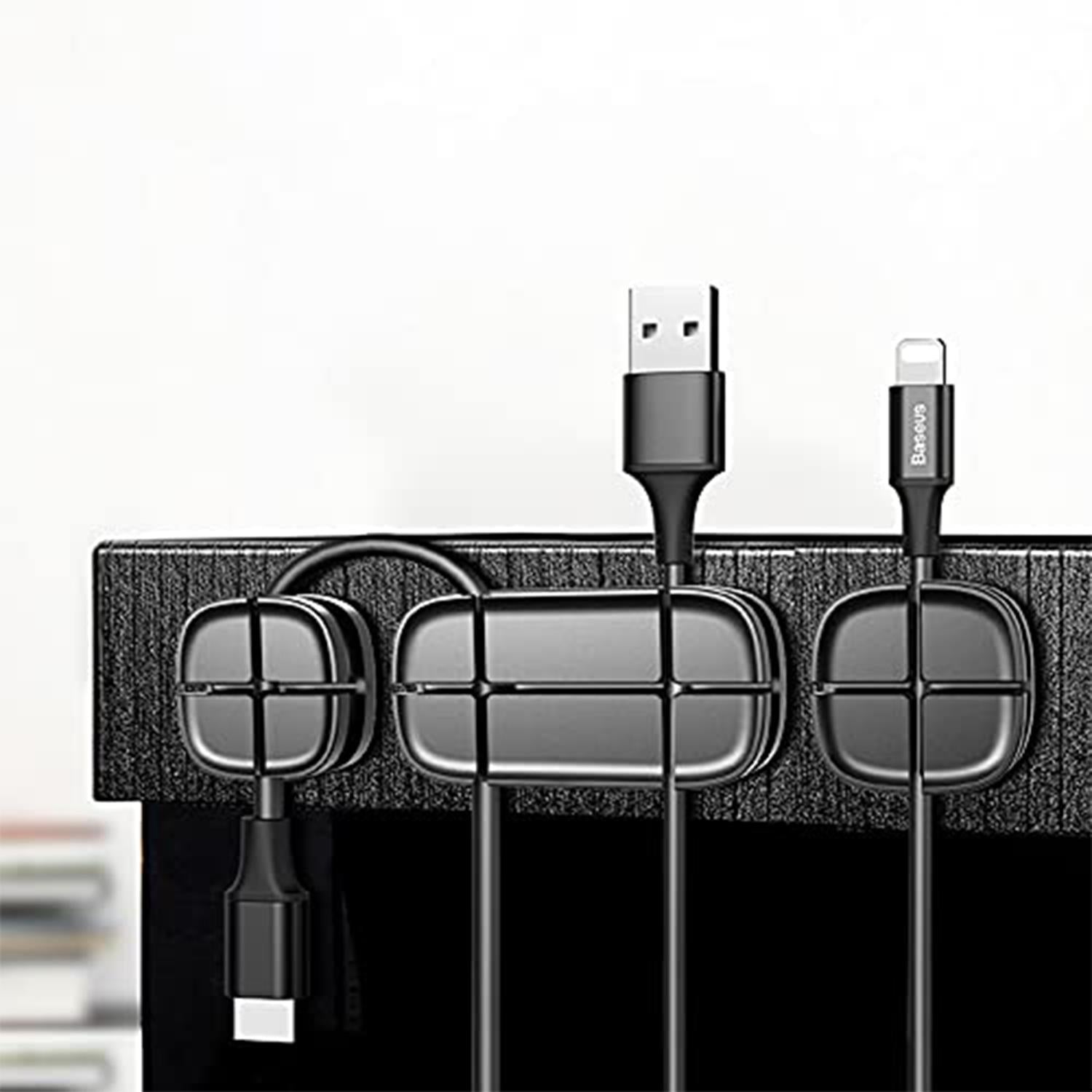 Universal 3 Magnetic Usb Cable Organizer | Black