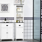 Freestanding Tallboy Storage Unit W/ Drawer Single Door