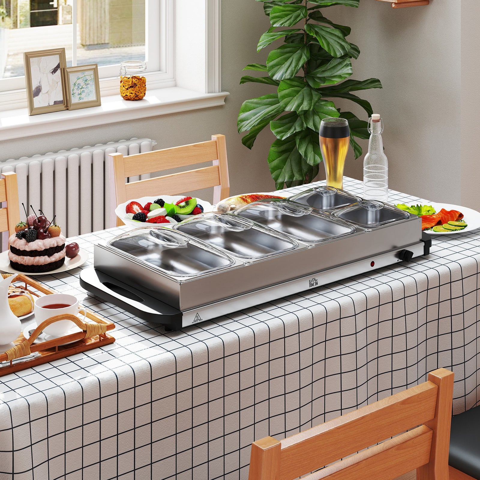 Electric Food Warmer, Buffet Server Silver