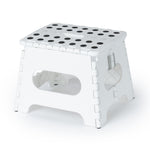 Compact Folding Step Stool With Non-slip Surface | White
