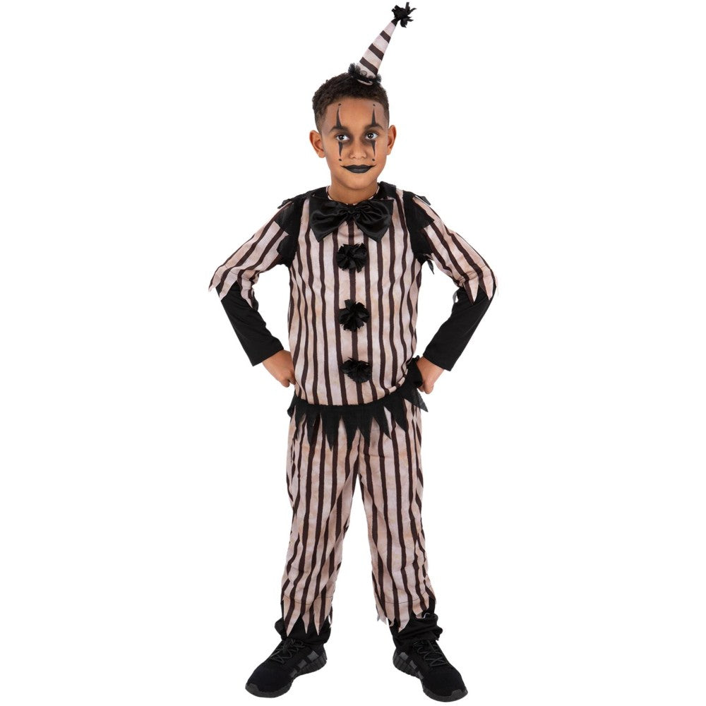 Dark Vintage Clown Costume, Boys | Age 7-9