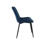Amelia Velvet Comfort Dining Chairs | One Size | Blue