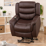 Almeira Electric Riser Recliner With Massage And Heat | Brown