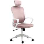 High-back Rocking Office Chair Headrest | Pink