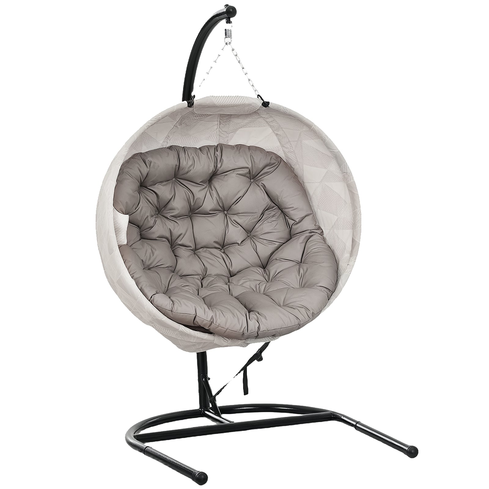Hanging Egg Chair Outdoor Indoor Swing Chair, Folding Basket | Sand