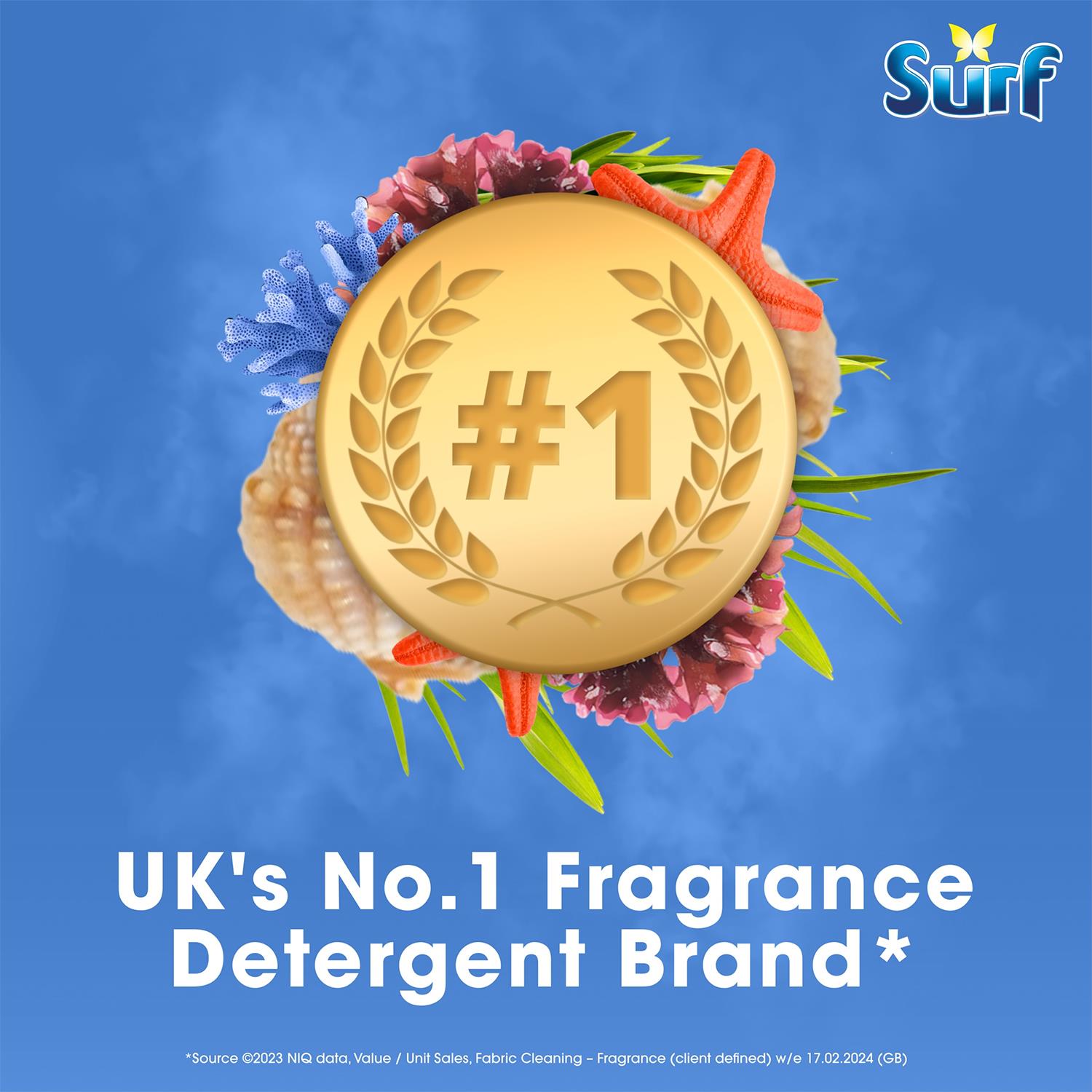 Surf Laundry Washing Liquid Detergent Deep Sea 6.48 L, 240 Washes, 4pk