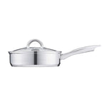 Stainless Steel Egg Poacher Pan With Spatula | 6 Cup | Silver