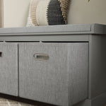 Shoe Bench With Seat With Fabric Drawers Shoe Storage Bench | One Size | Gray