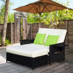 Rattan Furniture Set With Sun Lounger | Black