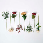 Artificial Burgundy Roses And Dahlias Bouquet, 67 Cm