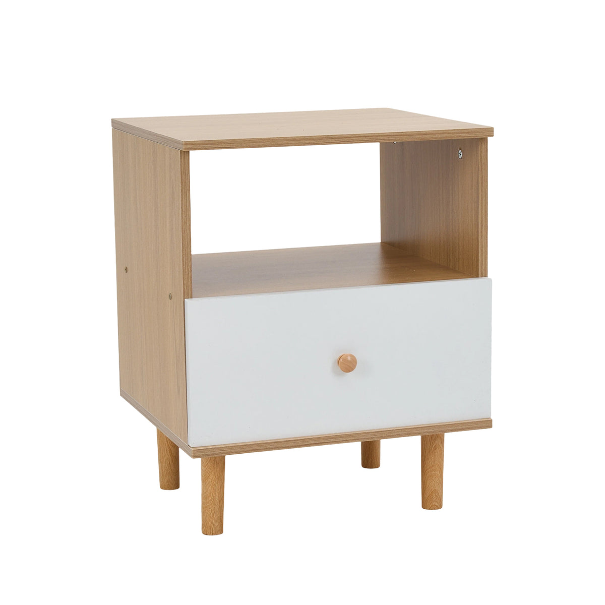 Breeins Single-drawer Bedside Table Nightstand