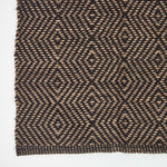 Black Geometric Jute Rug | 150cm x 240cm | Black
