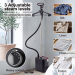 Garment Steamer Standing Clothes Steamer 2200w Wrinkle Remover 3 Levels | Black