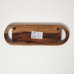 HOMESCAPES Long Mango Wood Serving Tray & Board
