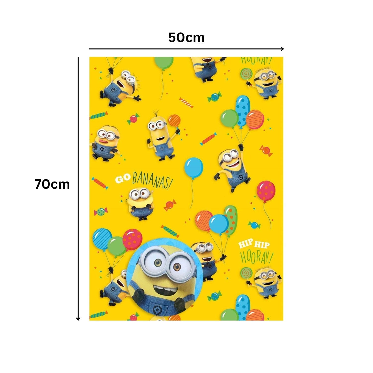 Minions Wrapping Paper 2 Sheets & 2 Tags