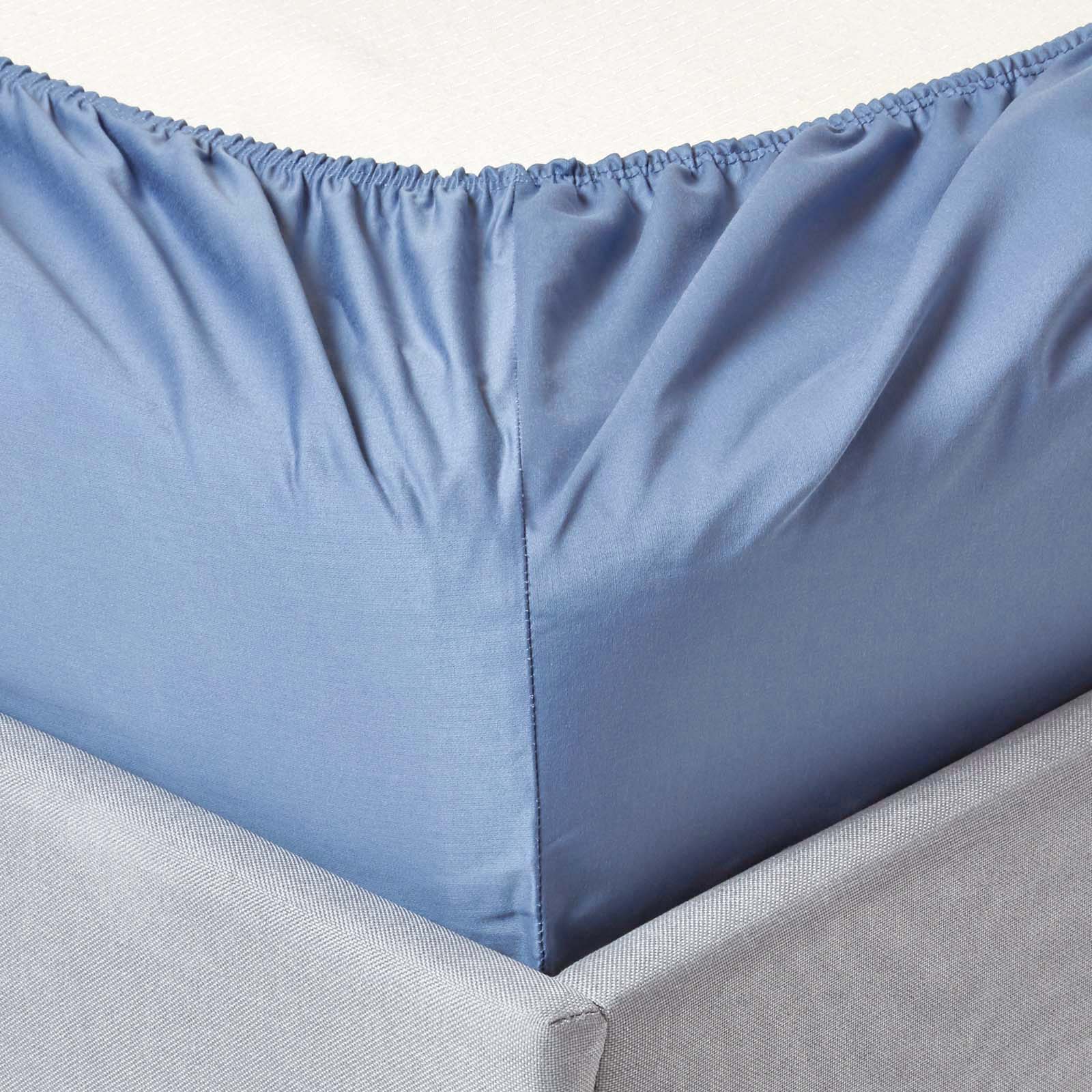 Egyptian Cotton Fitted Sheet 1000 Tc | Double | Airforce Blue