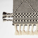 Edessa Black & White Kilim Wool Rug | 150cm x 220cm | Black & White