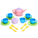 Tea Set With Pink Teapot, Made From 100% Recycled Plastic