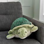 Soft Giant Handwarmer Cozy Plush Sea Turtle | 30cm x 30cm | Green