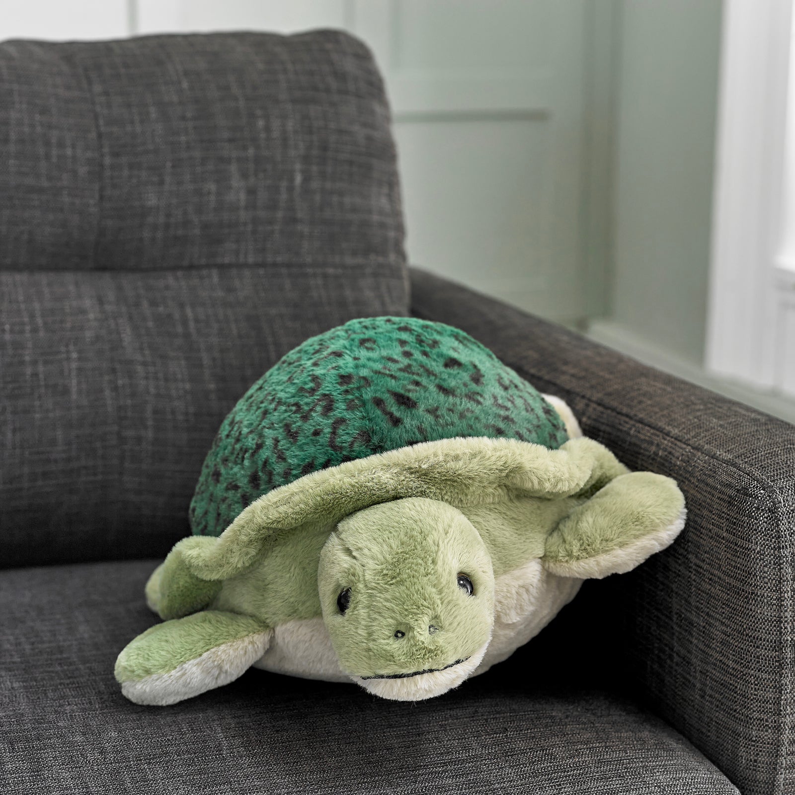 Soft Giant Handwarmer Cozy Plush Sea Turtle | 30cm x 30cm | Green