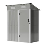 5 X 3ft Metal Garden Storage Shed With Lockable Door | Light Grey