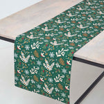 Festive Forest Green Christmas Table Runner | 35cm x 180cm | Green