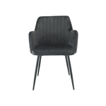 San Diego Marble Top Dining Table With Charlotte Velvet Chairs | Black
