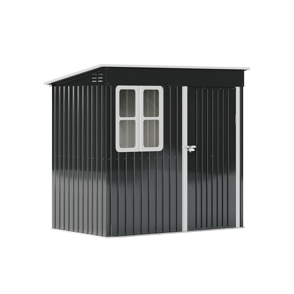 7.3x4ft Heavy Duty Outdoor Metal Garden Shed Lockable Weatherproof Storage Shed For Patio Or Backyard
