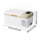 16l / 23l Car Refrigerator Portable Compressor Car Fridge Freezer Electric Cooler Box With 12/24v Dc Down To -20℃ | Small | Green