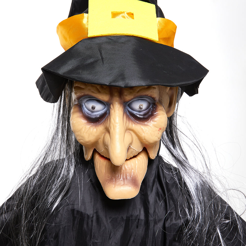 Halloween Sound Control Glowing Hanging Witch
