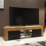 Loom Tv Unit 130cm With Led Lights | Oak