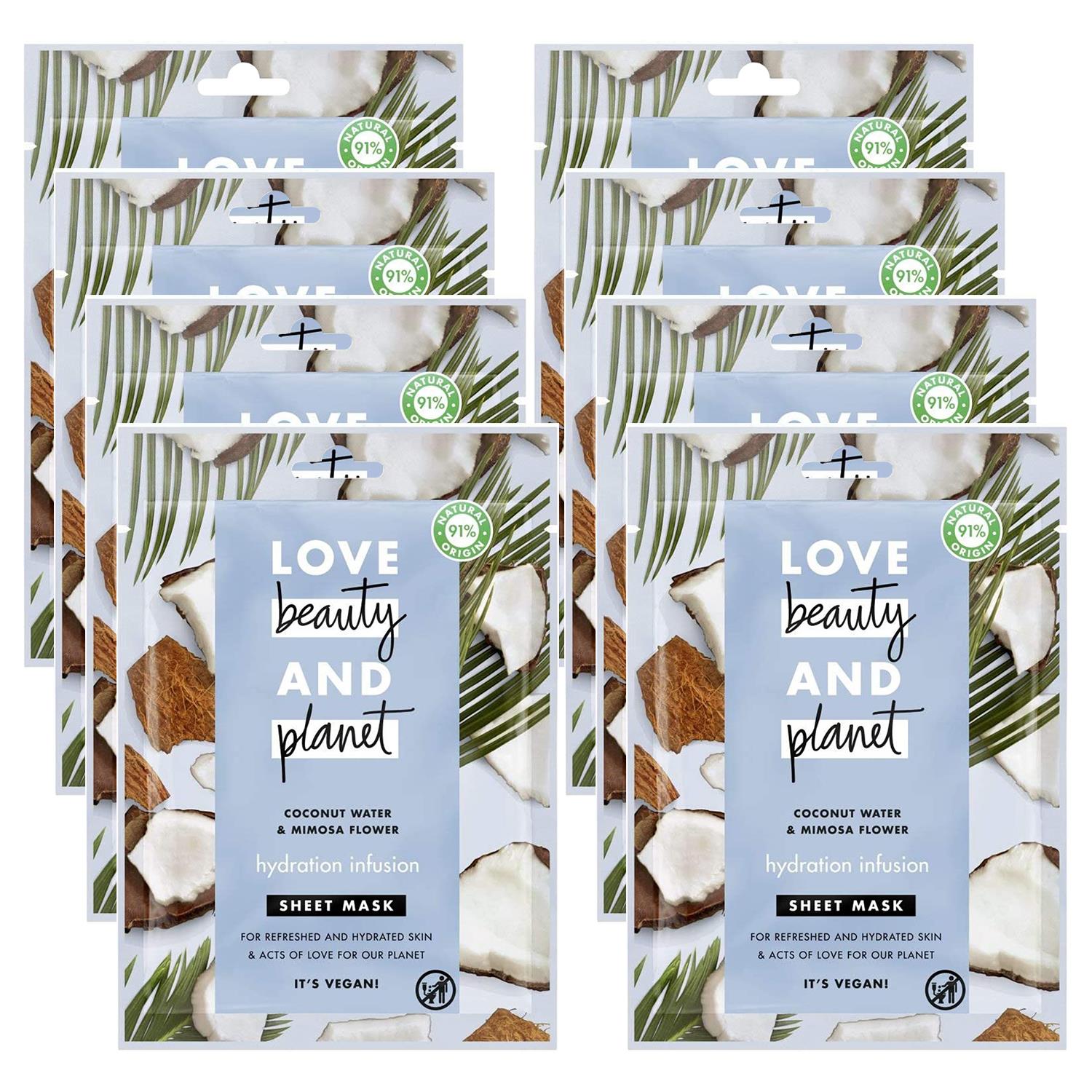 Hydration Infusion Vegan Sheet Mask For Hydrated Skin,8pk