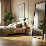 Takara - Leaner Black Metal Rectangle Mirror | 180cm x 60cm