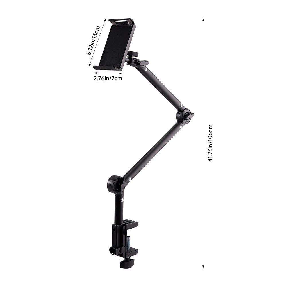 Phone Tablet Holder with 360° Adjustable Foldable Arm