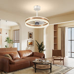 Ceiling Fan Light With 3 Colour, Timer, Reversible, Remote | One Size | Gold