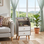 Breeins Modern Dual-drawer Bedside Table Nightstand