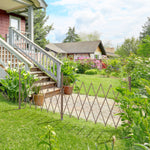 Expanding Trellis Fence Aluminium Movable, Brown