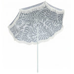 1.8 M Beach Umbrella Parasol With Sand Anchor, 30 Tilt | Grey